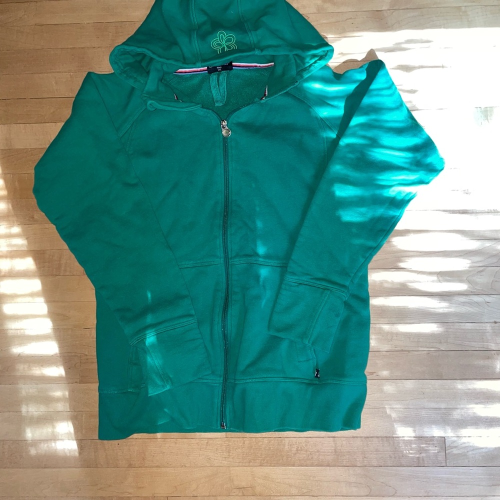 3/$25 Green thick warm hoodie ladies size LARGE